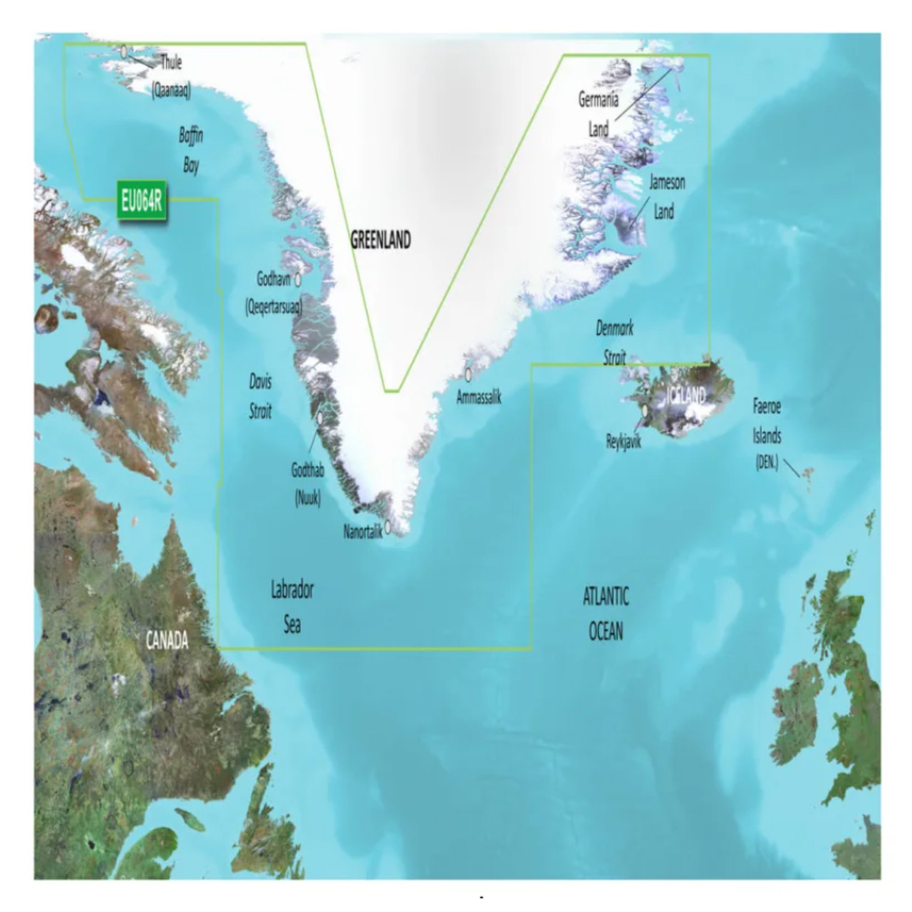 Garmin OEM Greenland Charts BlueChart g3 Vision | VEU064R | microSD™/SD™, 010-C1001-00