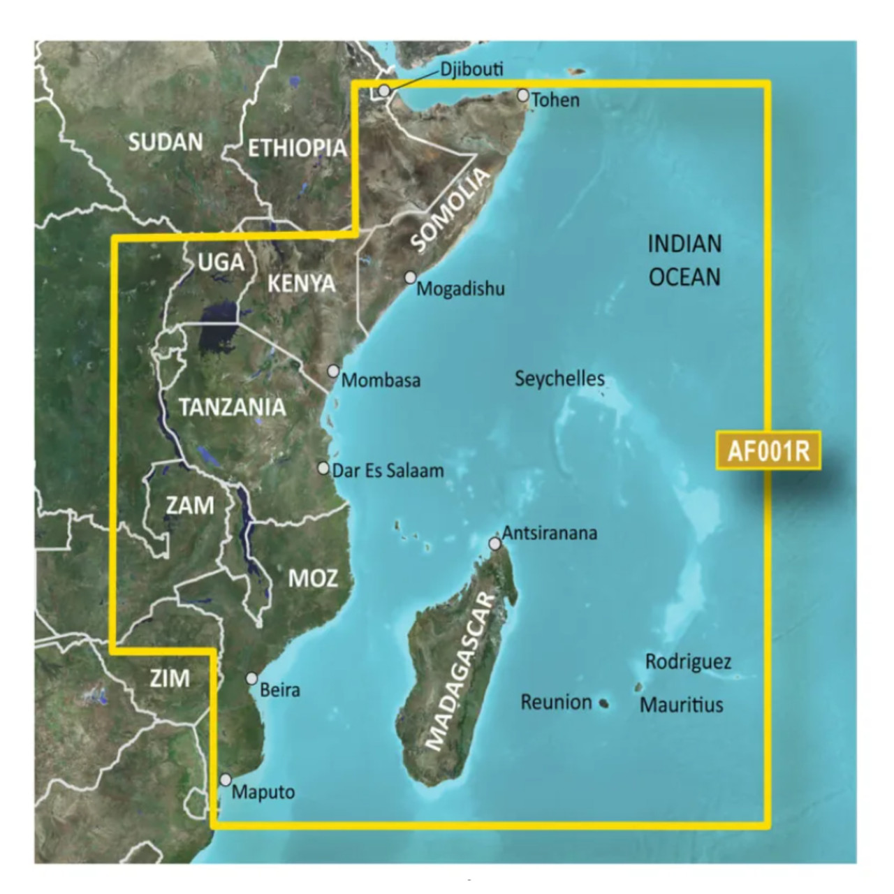 Garmin New OEM Africa, Eastern Coastal and Inland Charts BlueChart g3 Vision | VAF001R | microSD™/SD™, 010-C0747-00