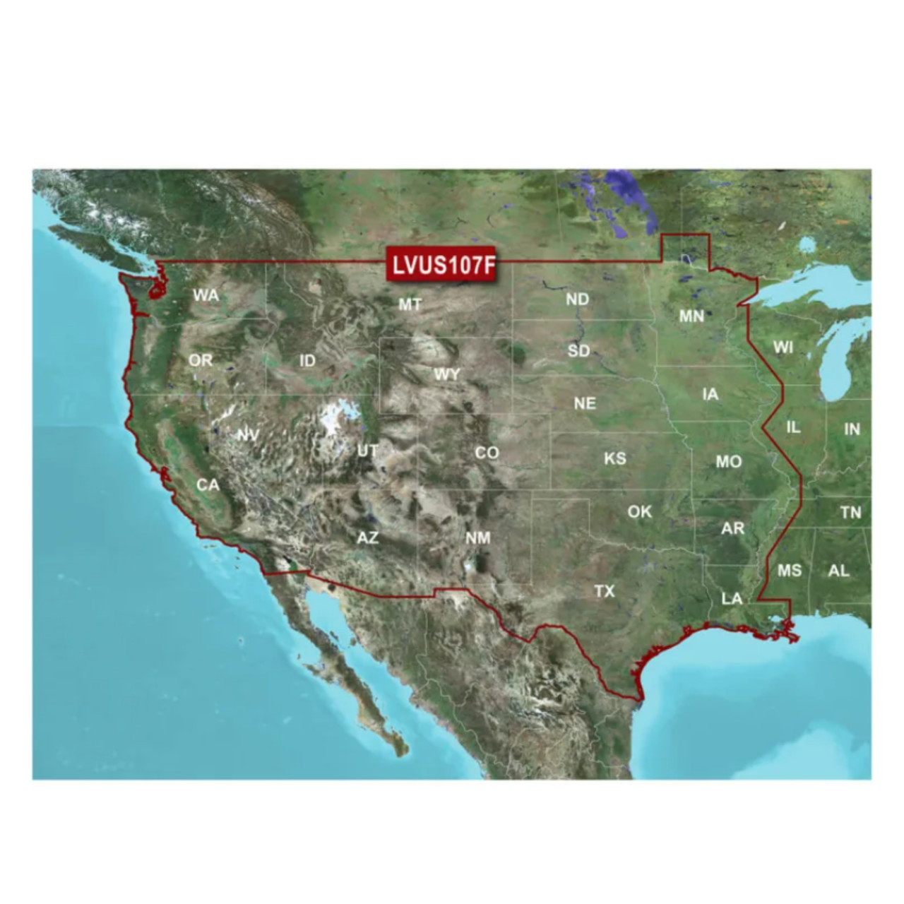 Garmin New OEM U.S., West Inland Maps LakeVü g3 Ultra | LVUS107F | microSD™/SD™, 010-C1205-00