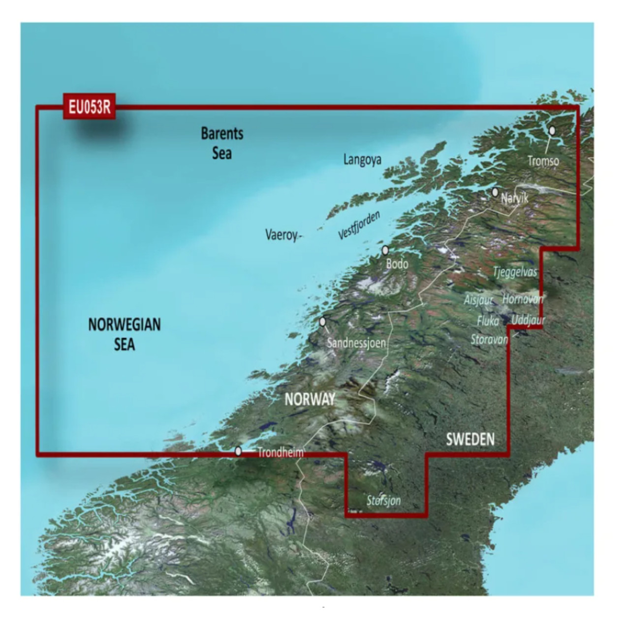 Garmin New OEM Norway, Trondheim to Tromso Charts BlueChart g3 | HXEU053R | microSD™/SD™, 010-C0789-20