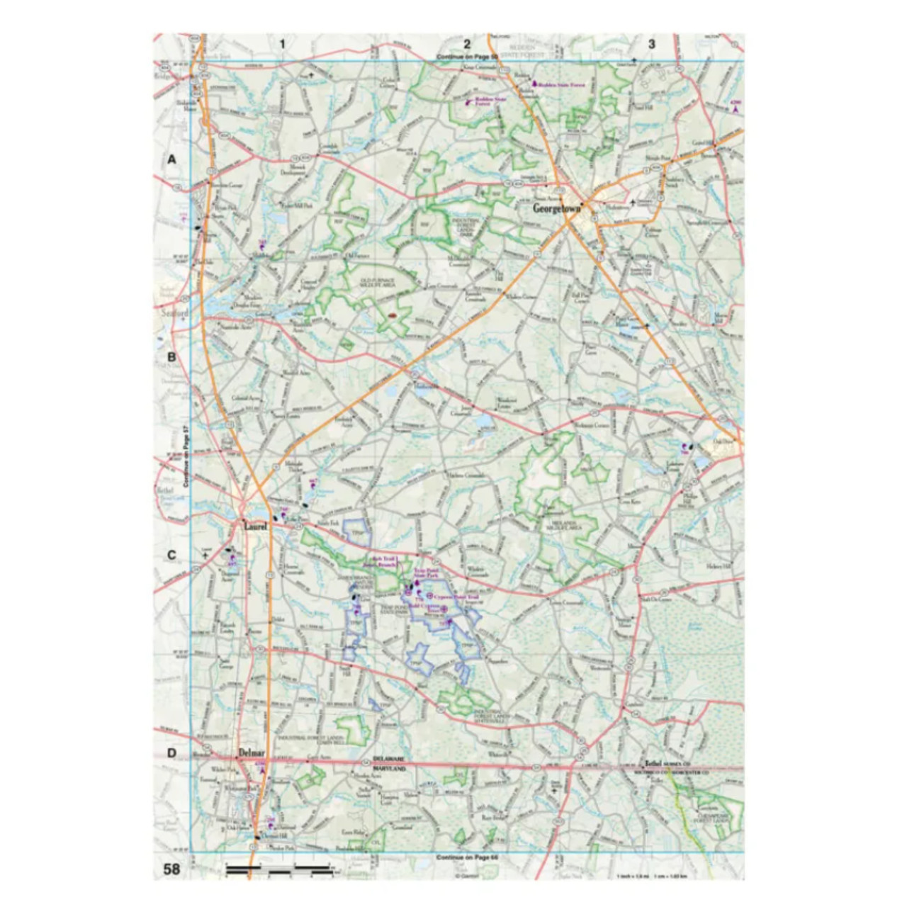 Garmin OEM DeLorme® Atlas & Gazetteer Paper Maps Maryland/Delaware, 010-13226-MD