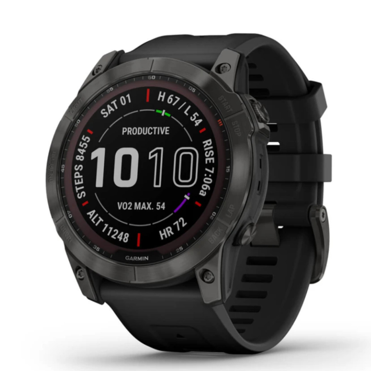 Garmin New OEM fēnix® 7X – Sapphire Solar Edition Carbon Gray DLC Titanium with Black Band 51 MM, 010-02541-10