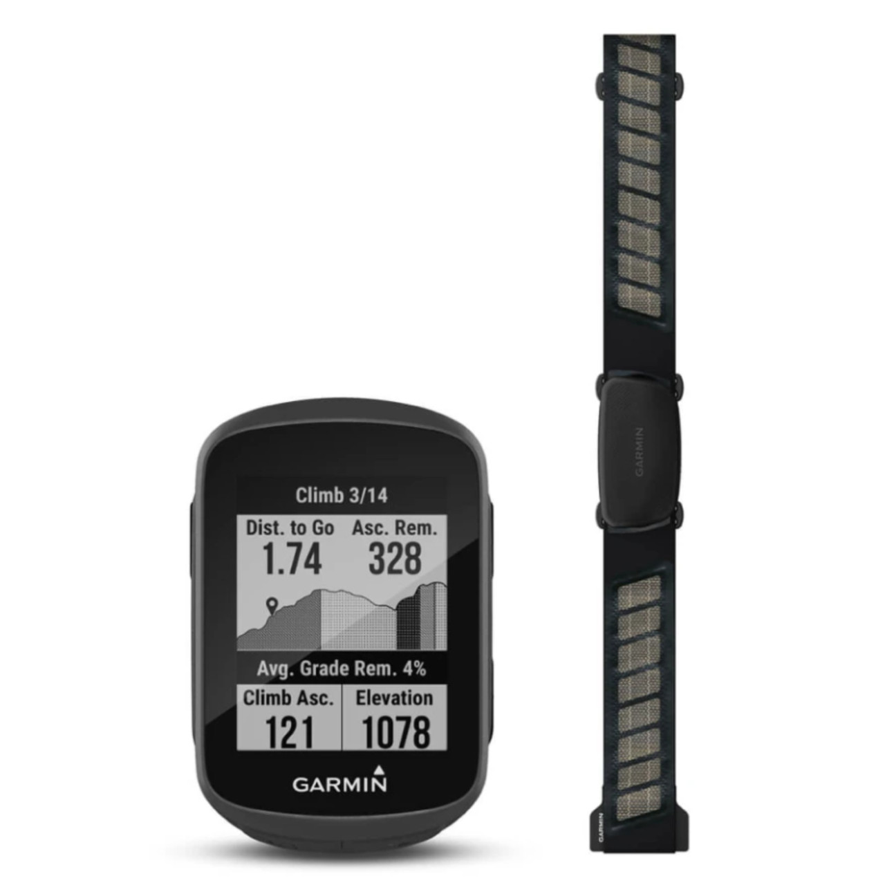 Garmin New OEM Edge® 130 Plus HRM Bundle (Includes HRM-Dual™), 010-02385-10