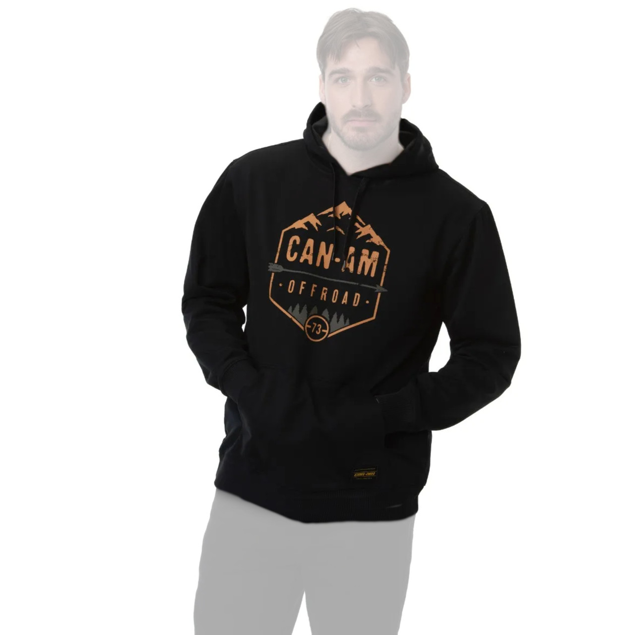 Can-Am New OEM Men's Small Black Premium Pullover Hoodie, 4545450490