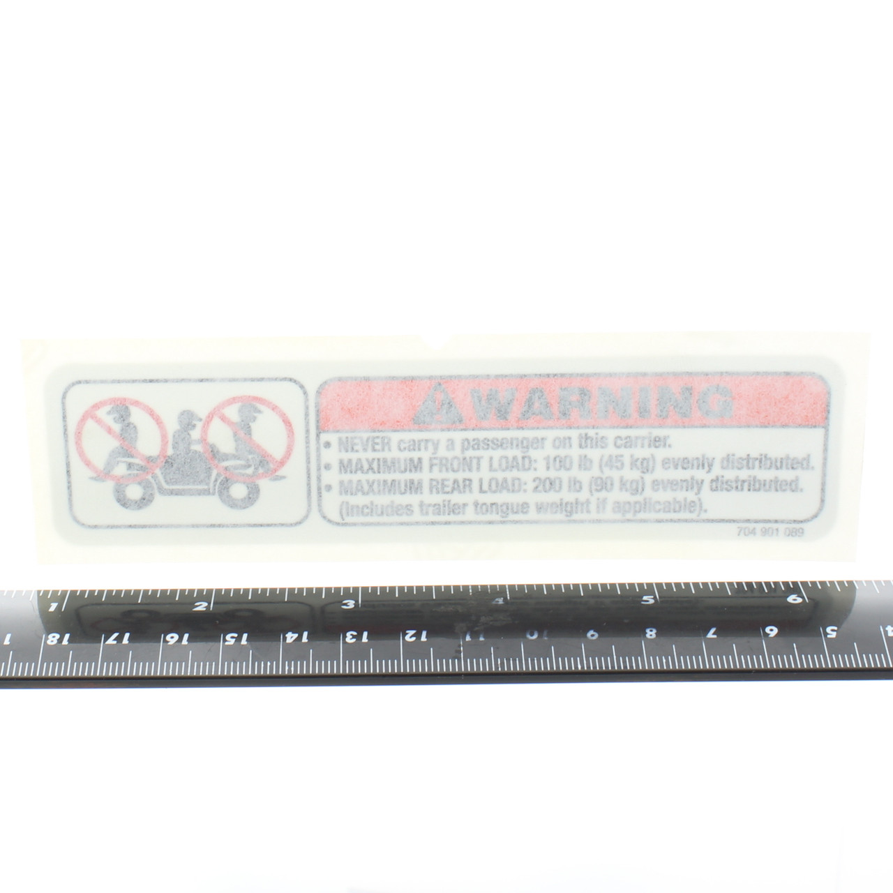 Can-Am New OEM Load Warning Label Decal 704901089
