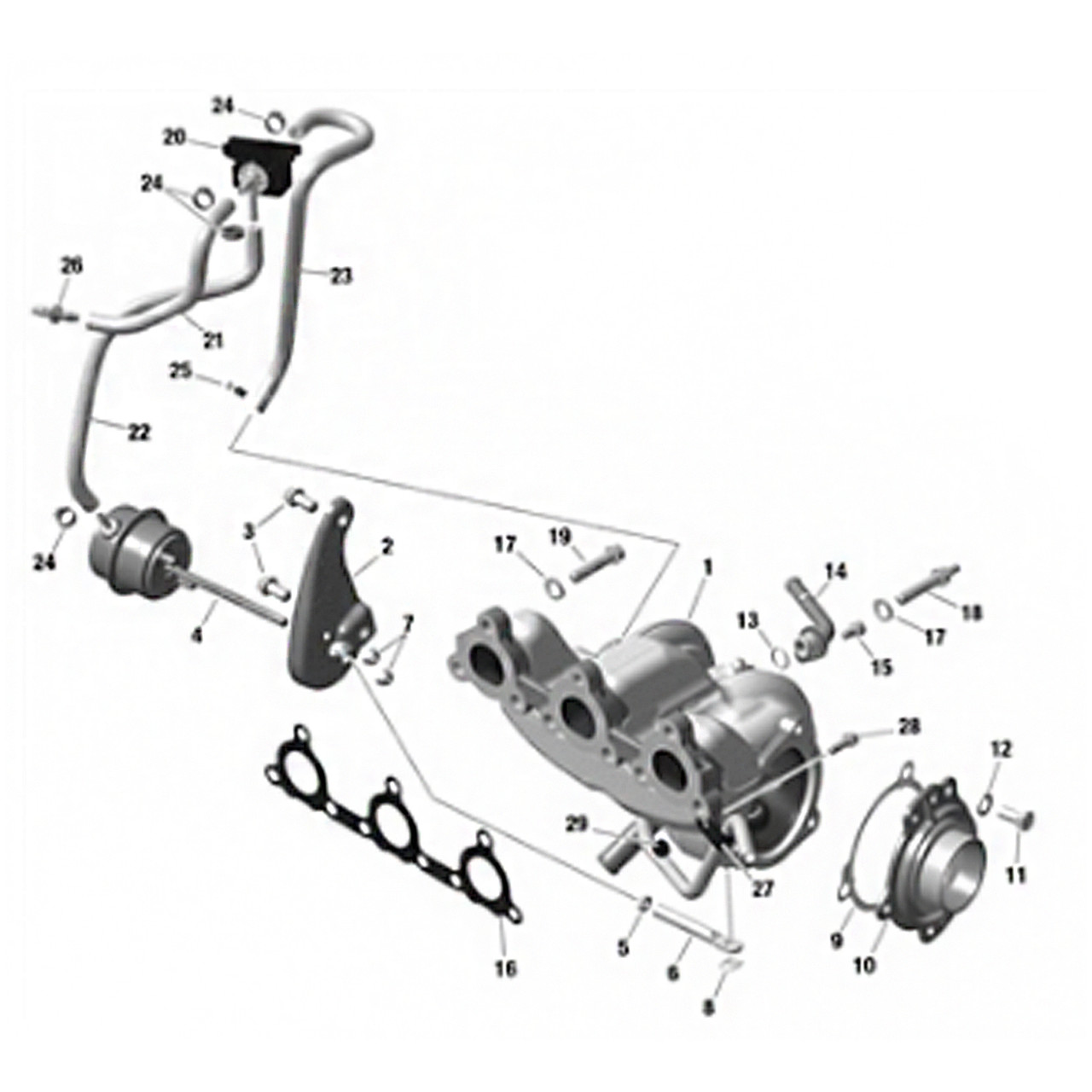 Ski-Doo New OEM, Expedition Grand Touring Renegade Exhaust Flange, 420873511