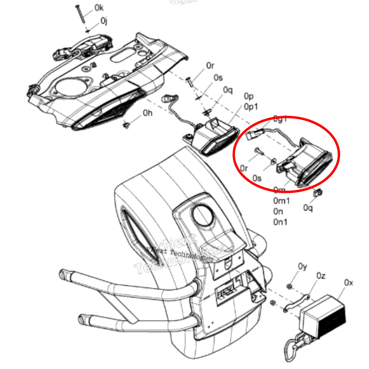 Can-Am New OEM Left Hand Taillight, 710007001