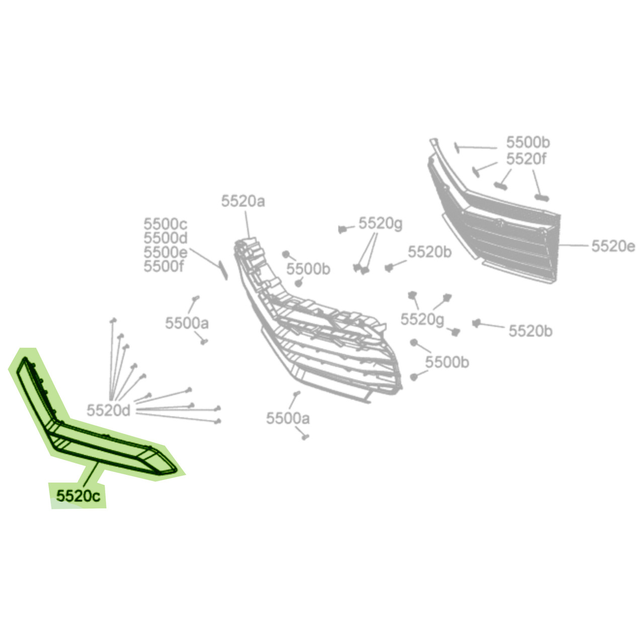 Can-Am OEM, Bright Chrome Front Mouth Package LTD, F3 Spyder, 708200392