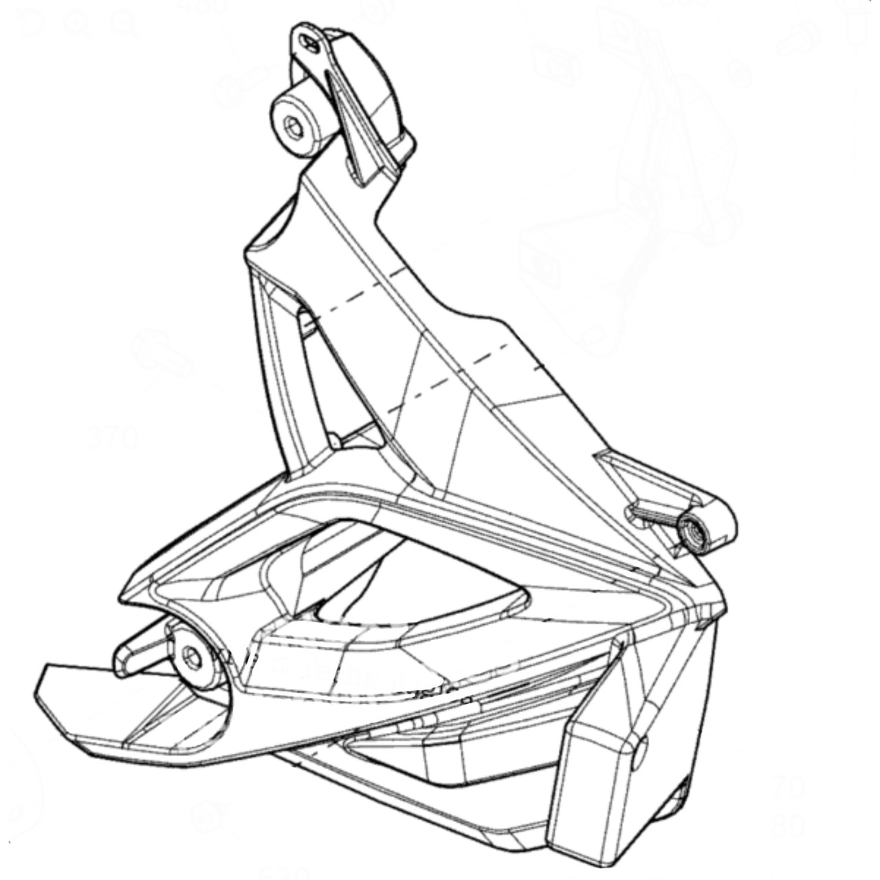 Can-AM New OEM Right Hand Rear Footrest Support, 705009402