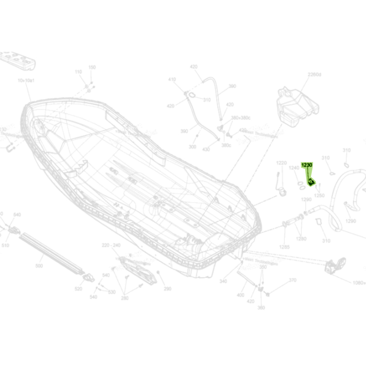 Sea-Doo OEM, Bilge Pump Support, Spark, 269800473