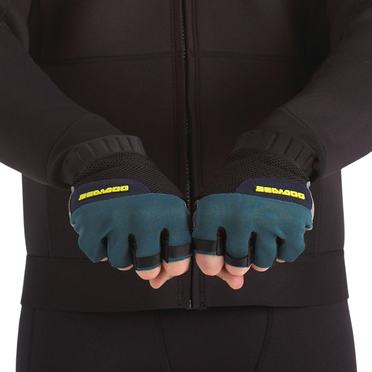 Sea-Doo New OEM, Unisex Extra Small Stretch Choppy Shorty Gloves, 4463330274