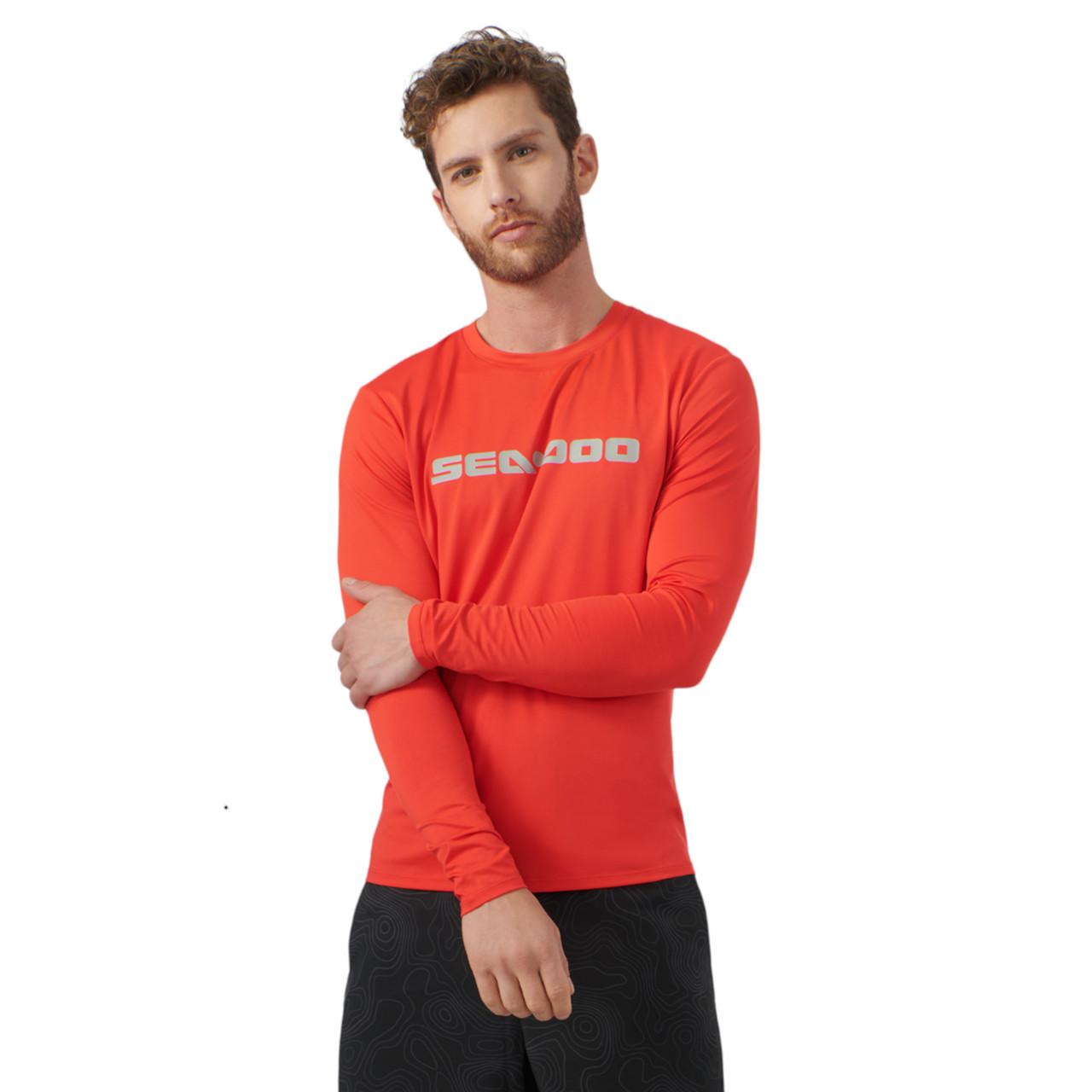 Sea-Doo New OEM, Men's Small Long Sleeve Rashguard Signature, 4544590417