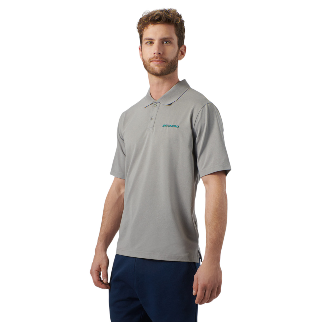 Sea-Doo New OEM, Men's Extra Large Quick-Dry Tech Short Sleeve Polo, 4547501257