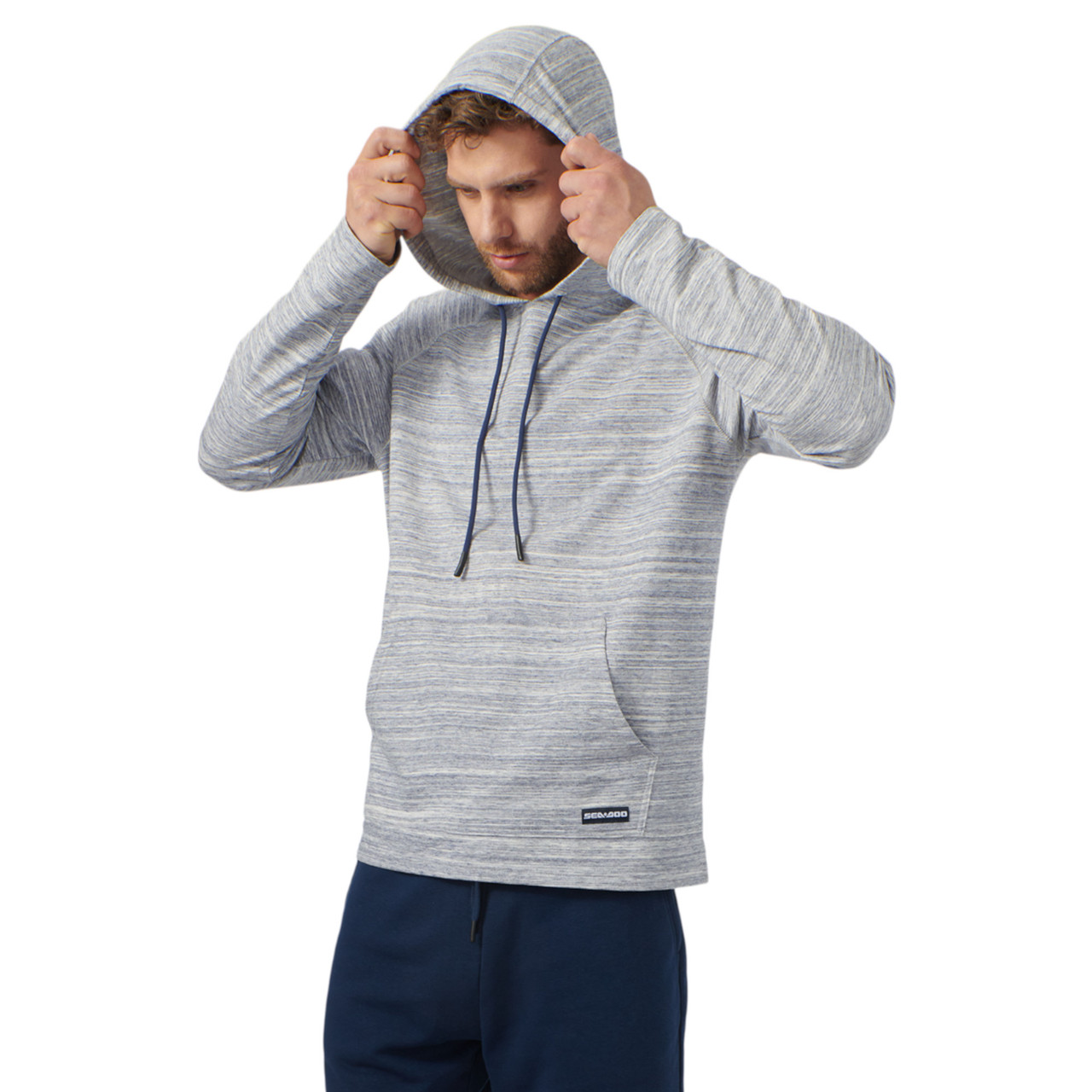 Sea-Doo New OEM, Men's Small Cotton French Terry Pullover Hoodie, 4546920481