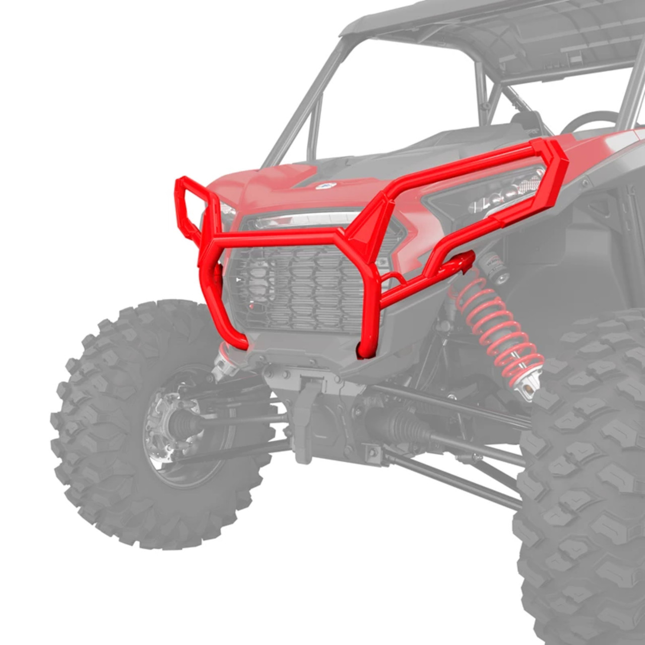 Polaris New OEM Front High Coverage Bumper, Red, 2884513-293