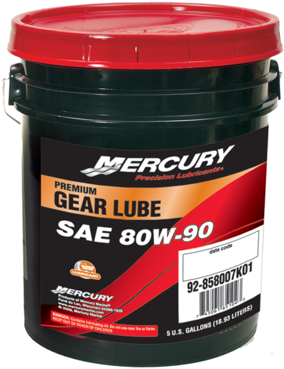 Mercury Marine/Mercruiser New OEM Gear Lube-5 Gal, 92-858007K01