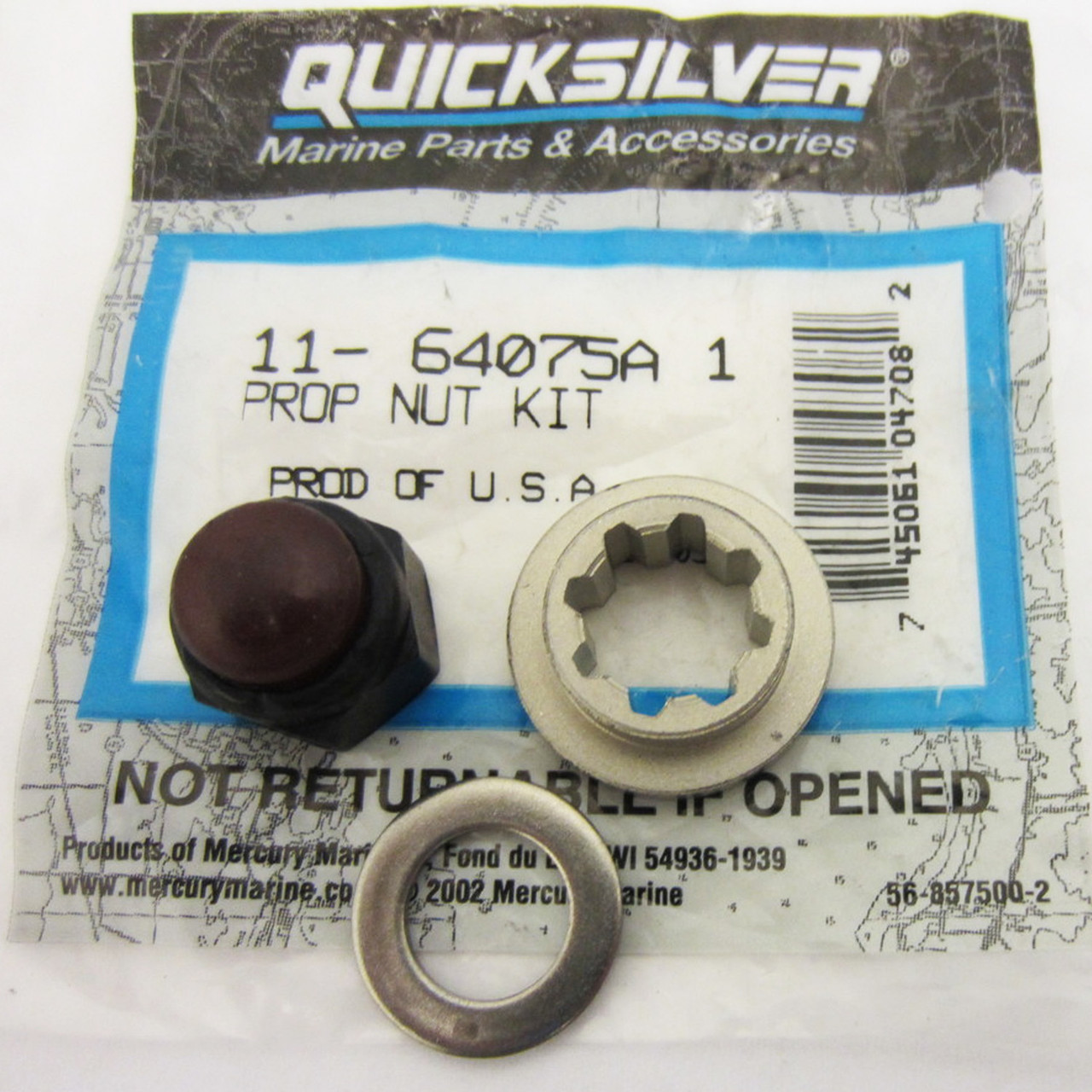 Mercury Mariner New OEM Prop Nut Kit 11-64075A1, 11-64075, 11-64075A2, 11-89103