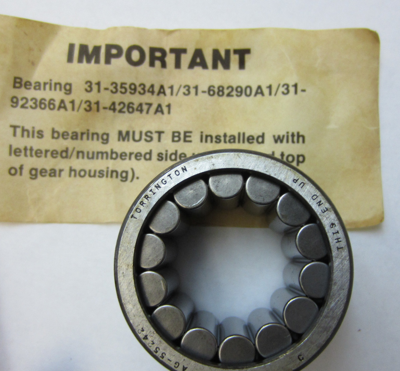 Mercury New OEM Gearcase Driveshaft Pinion Bearing 31-35934A1, 31-35934