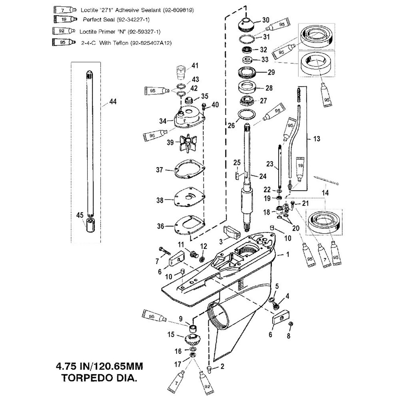 Mercury/Mariner New OEM Driveshaft Extension Kit 45-826353A1 30" XXL Shaft