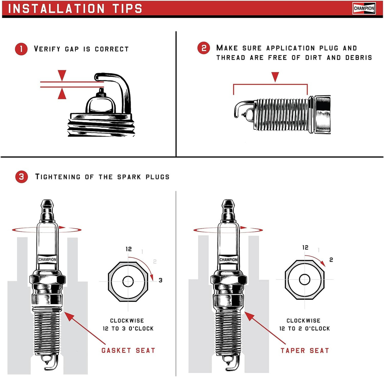 Johnson Evinrude/OMC New Champion Spark Plug, Qty 2, QL16V