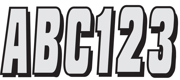 HARDLINE I.D. Sticker Kit - 320 Series - Silver, SIBLK320