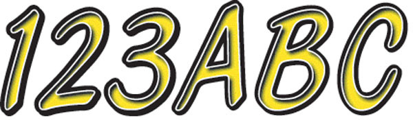 HARDLINE Sticker Kit Yel/Blk, YEBKG400