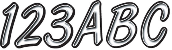 HARDLINE I.D. Sticker Kit - 400 Series - White, WHBKG400