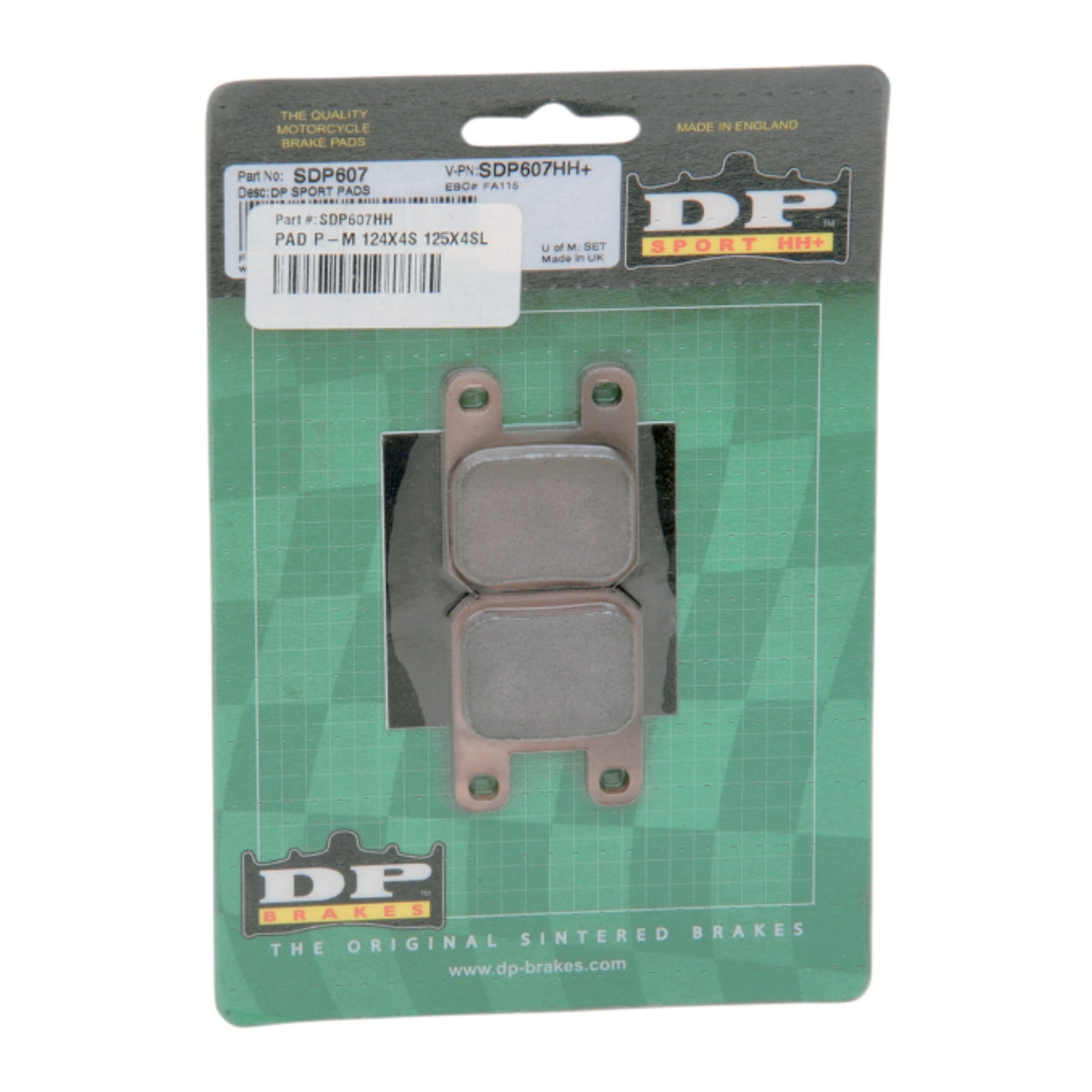 DP BRAKES Pad P-M 124X4s 125X4, SDP607HH