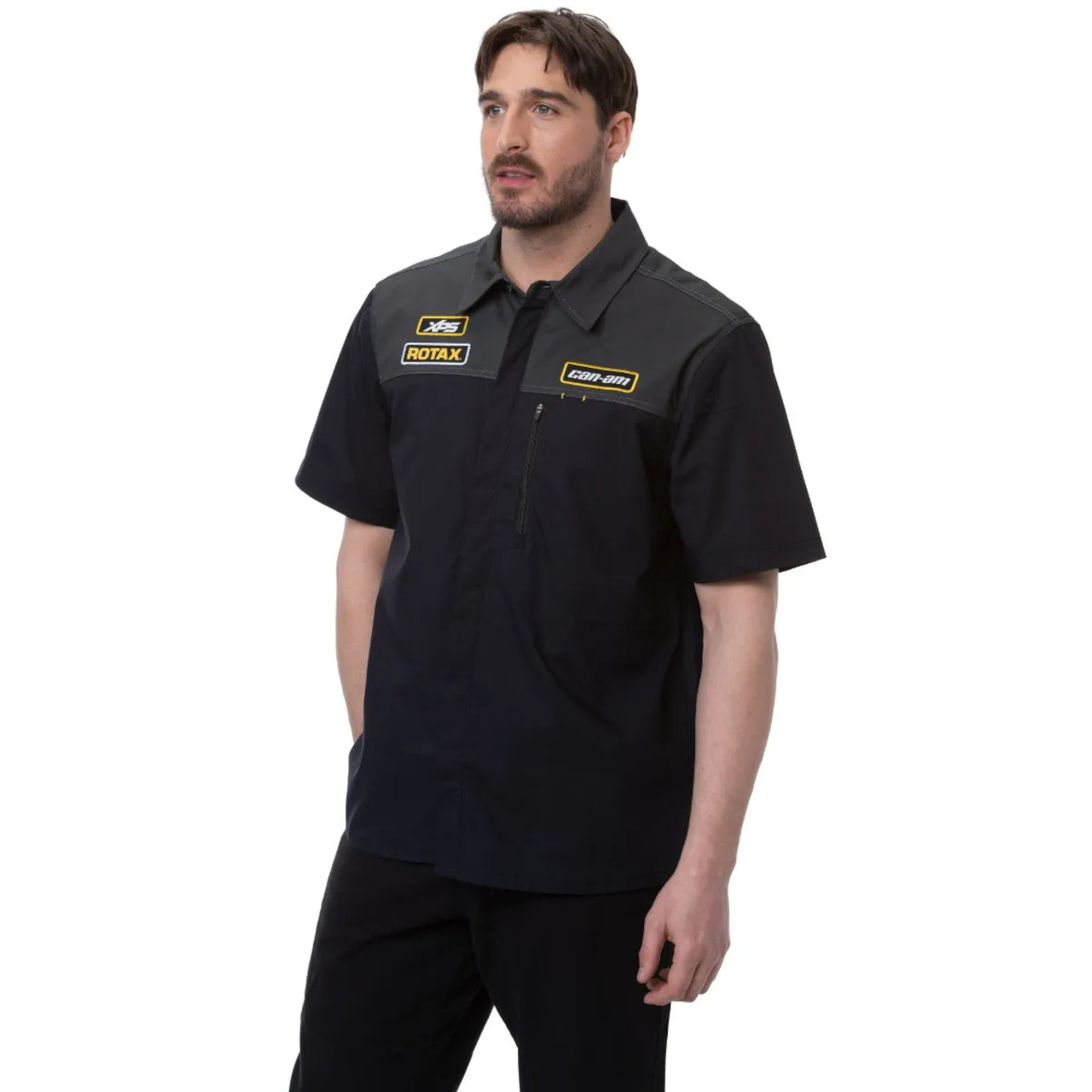 Can-Am New OEM, Men's Extra Large Pit Shirt Short-Sleeve Button-Up, 4545461490