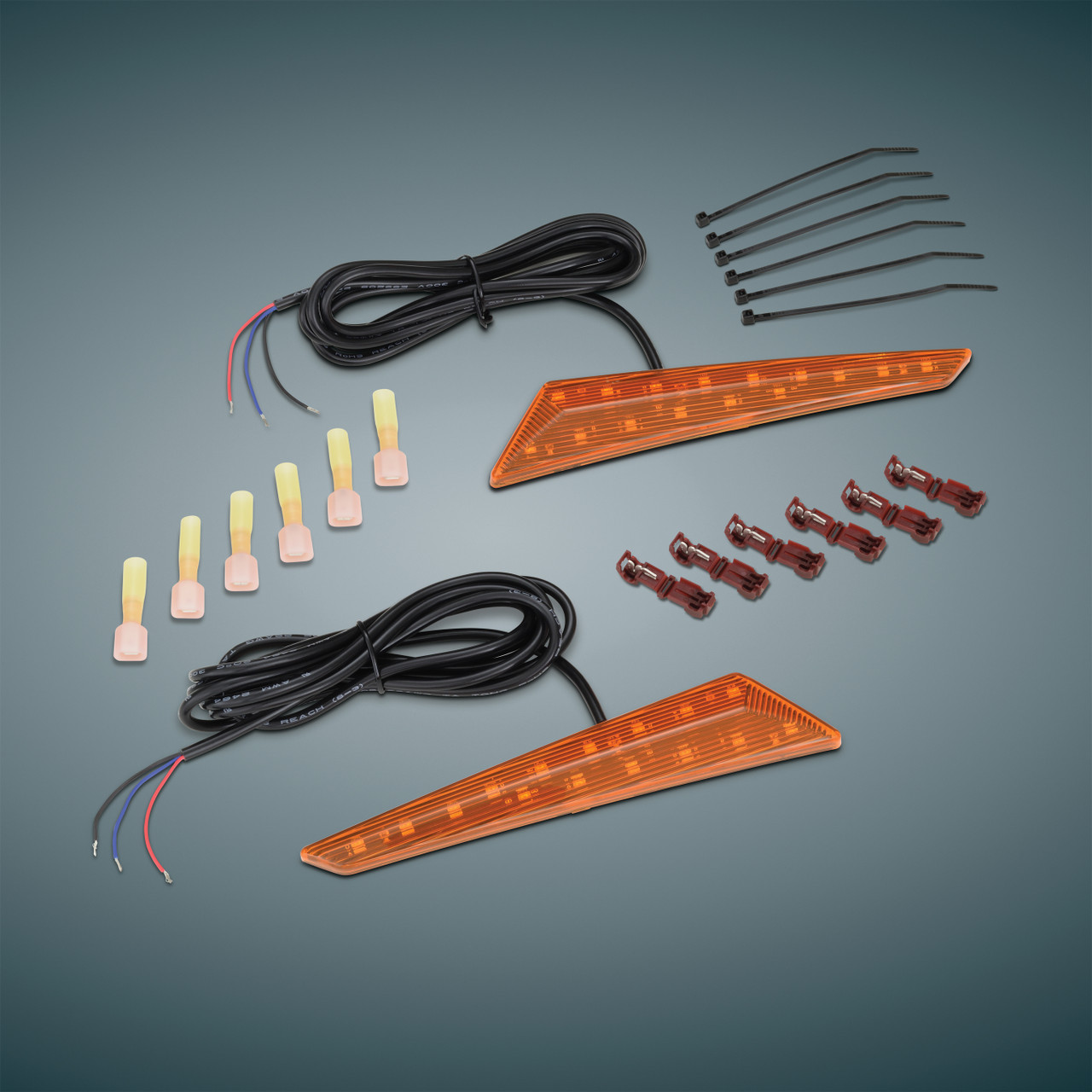 Show Chrome Accessories Amber Led Mirror Marker Rt, 41-206A