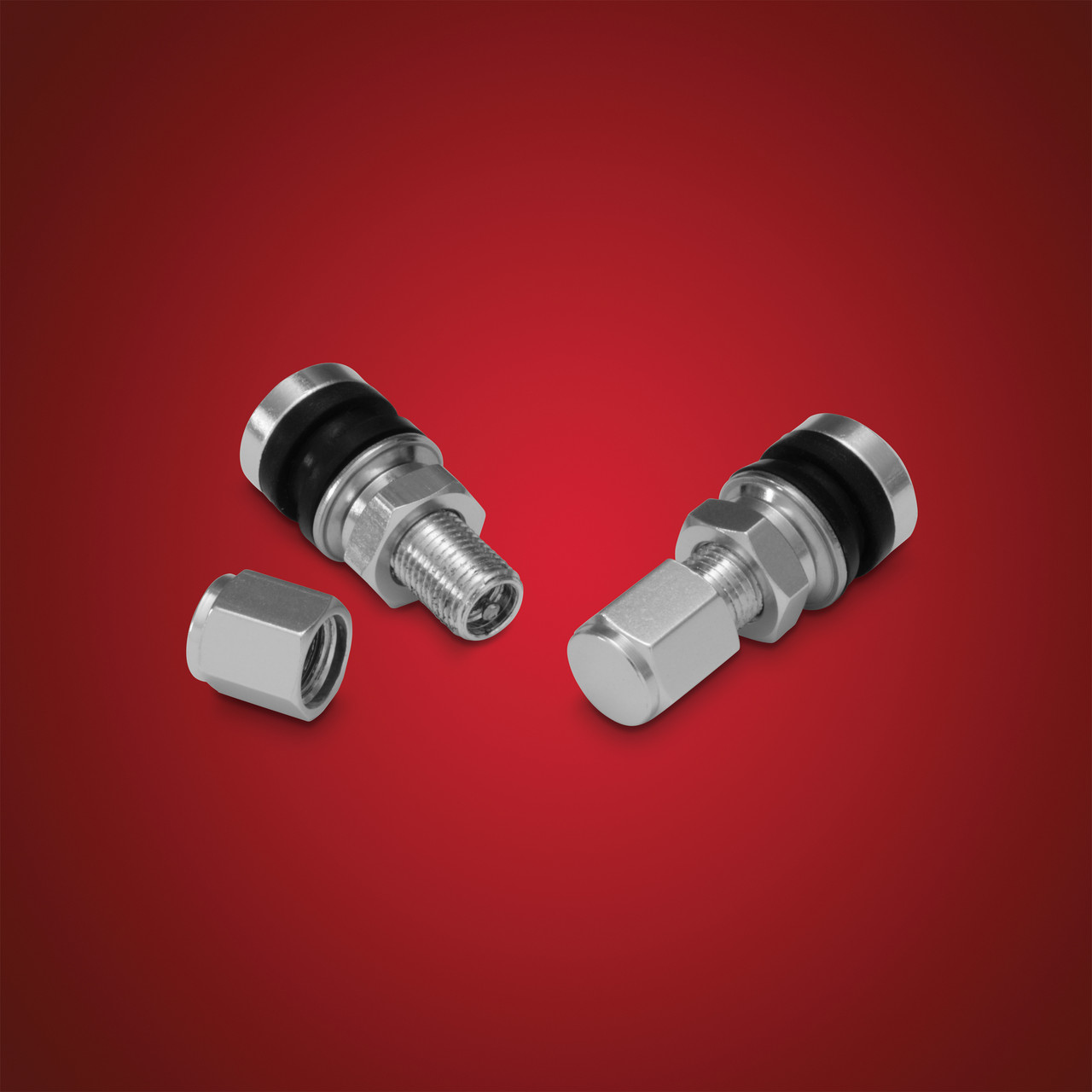 Big Bike Parts Straight Valve Stem - Silver, 5-801