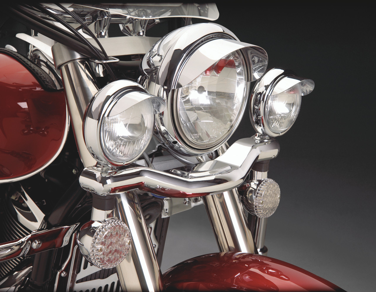 Show Chrome Accessories New 4 1/2" Chrome Light Visor, 1-229