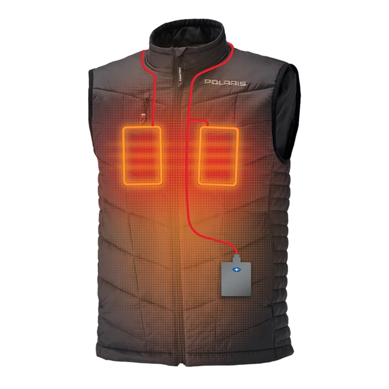 Polaris Snowmobile New OEM, Adult Men's Med, Heated Vest with Battery,286144103