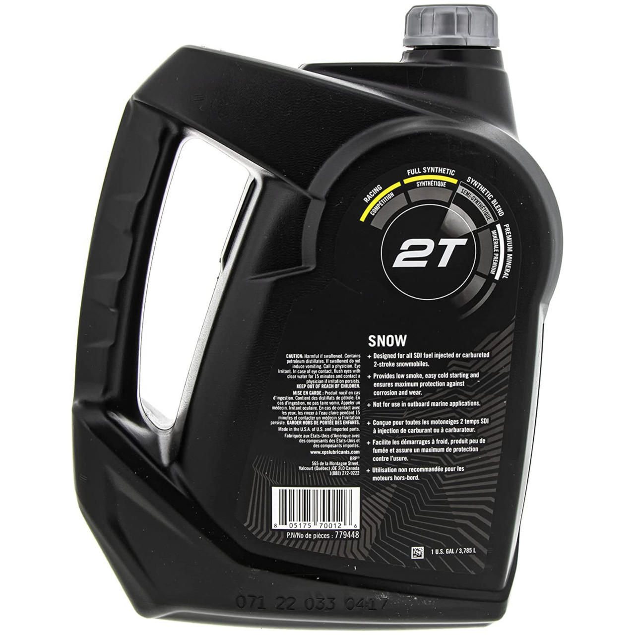 Ski-Doo OEM XPS 2T Snow Synthetic Blend Oil Gallon, 779448, 9779448