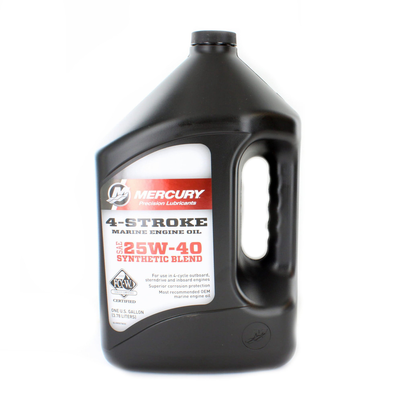 Mercury Marine New OEM 25W-40 Synthetic Blend 4-Stroke Oil 1 Gal., 92-8M0078630