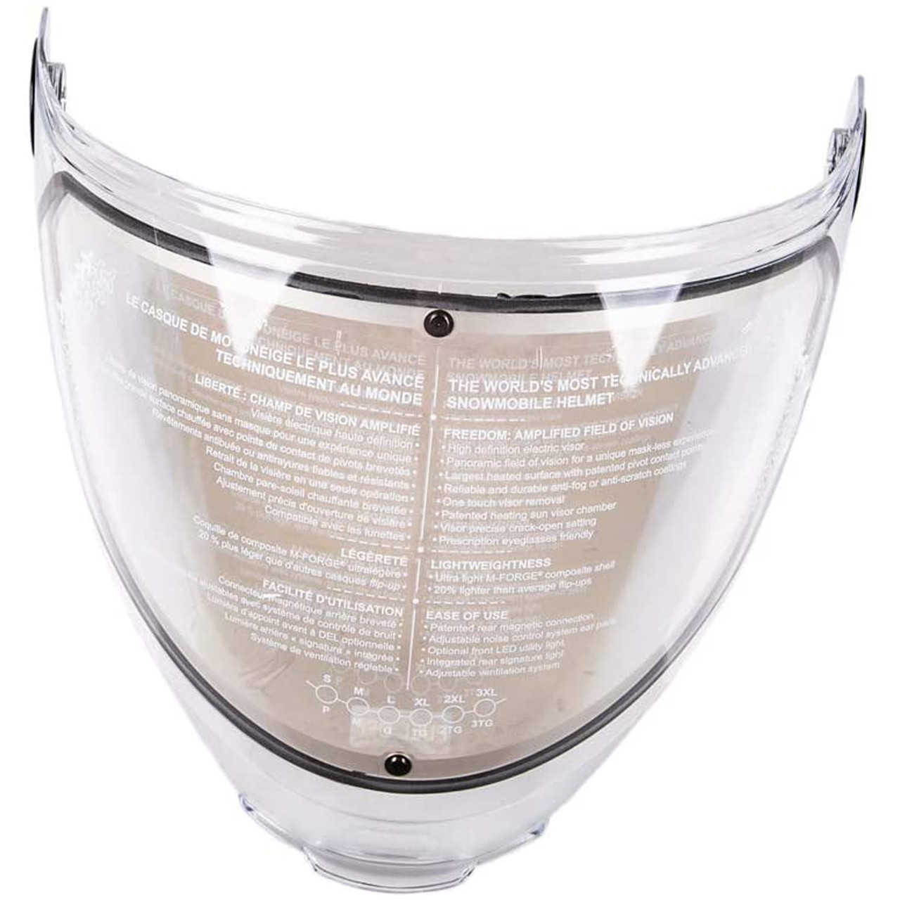 Ski-Doo New OEM, Clear Onesize Oxygen Electric Visor, 9290020000