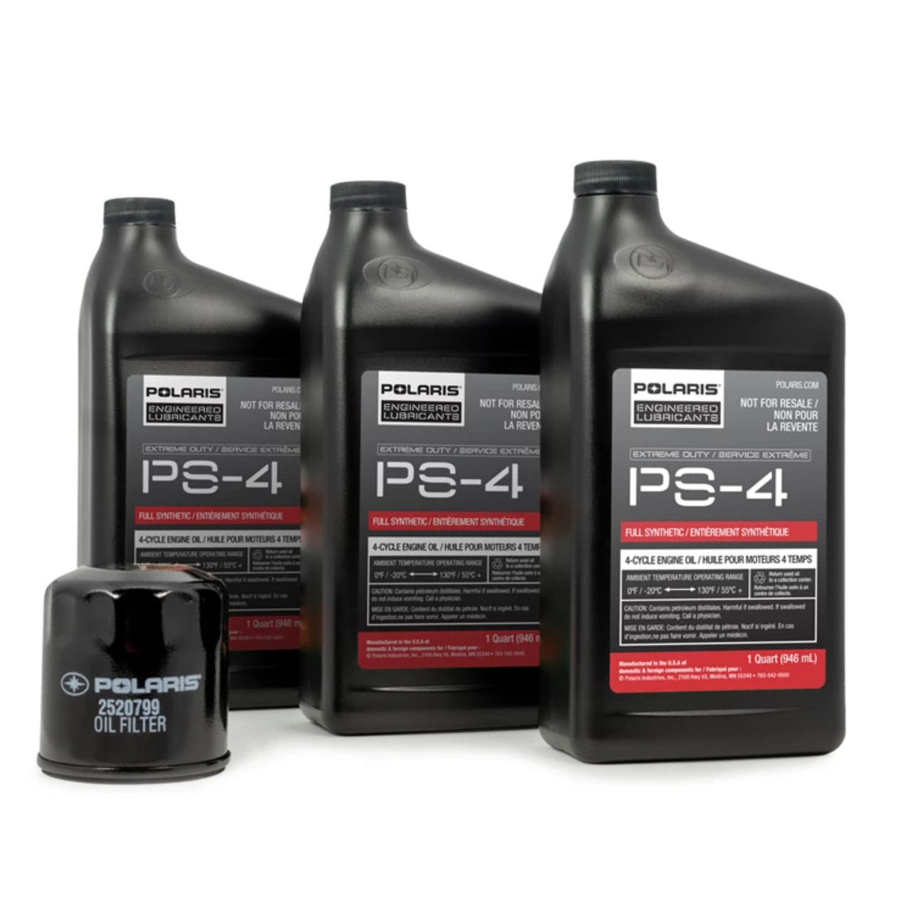 Polaris New OEM 0W-50 Full Synthetic Oil Change Kit, 2890058