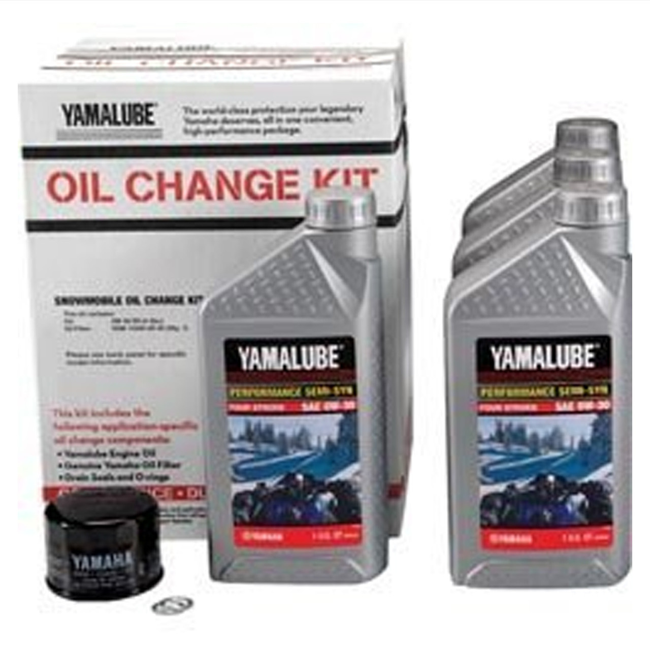 Yamaha New OEM Snowmobile 4 Cycle Semi-Synthetic Oil Change Kit, LUB-SMBCG-KT-11