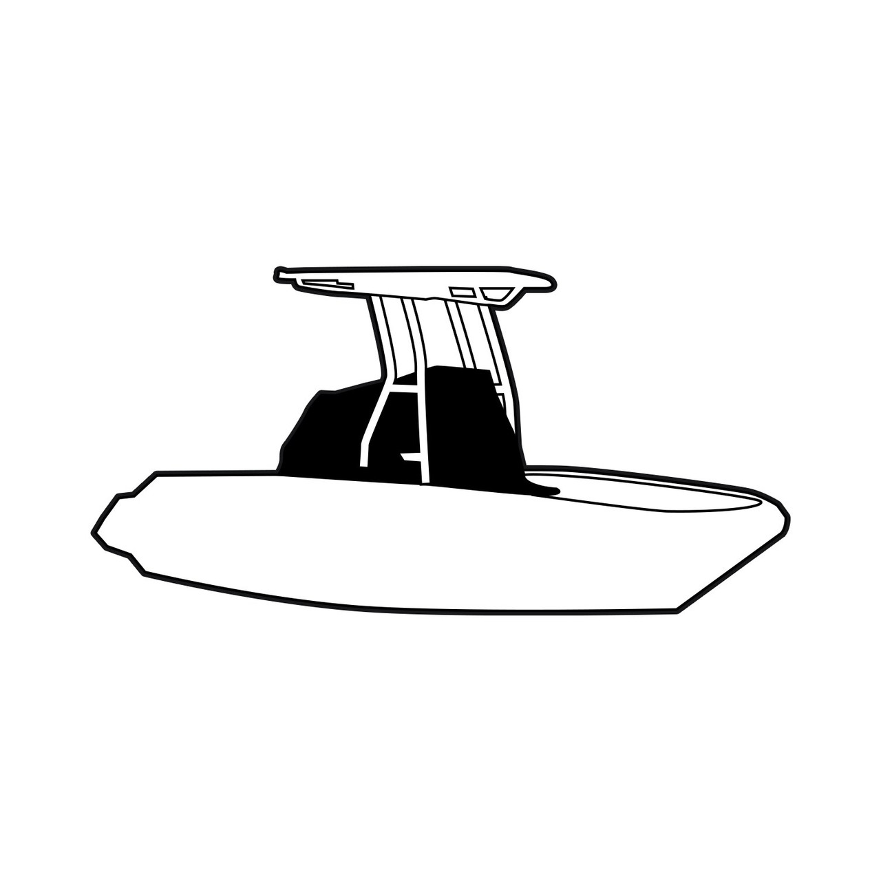 Yamaha OEM 210 FSH Sport Center Console Cover BLACK Premium Fish MAR-21FSH-TT-18