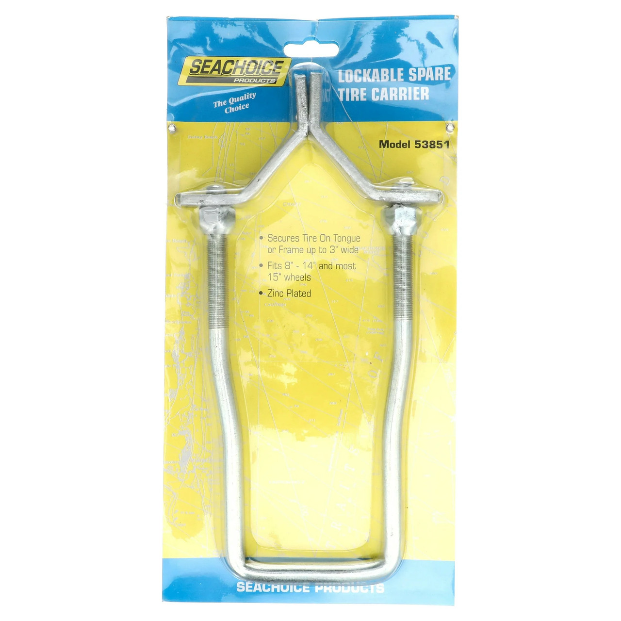 Seachoice New Lockable Spare Tire Carrier for Boat Trailer, 50-53851