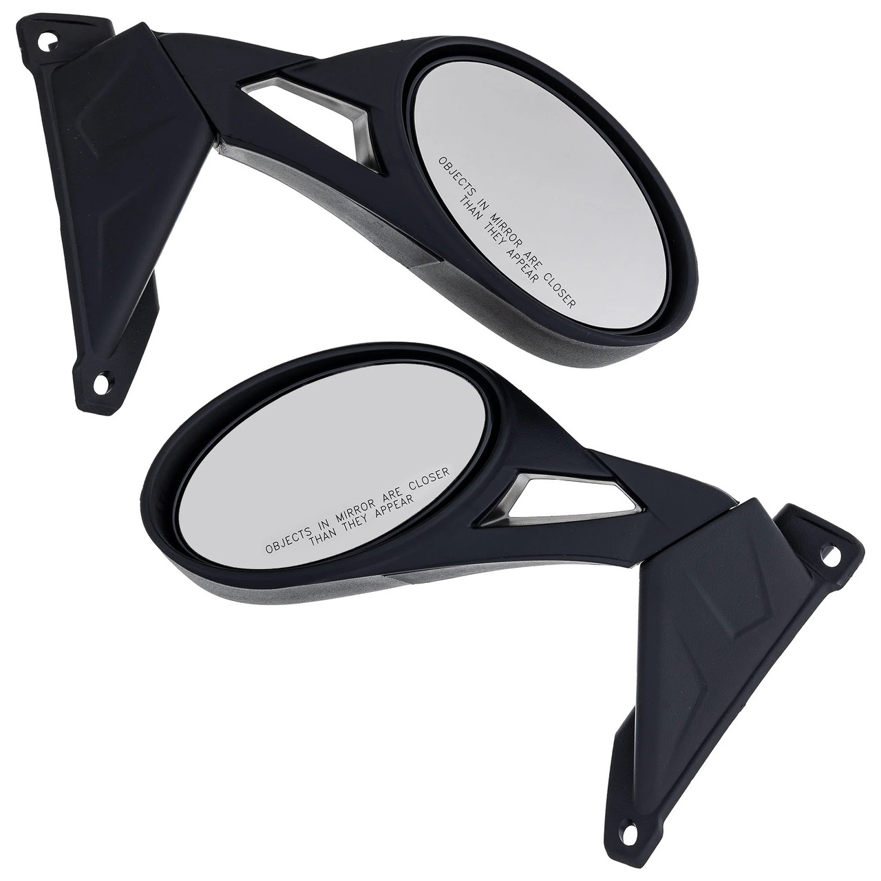 Polaris Snowmobile OEM PRO-RIDE Black Hood Mount Snowmobile Mirrors, 2877803