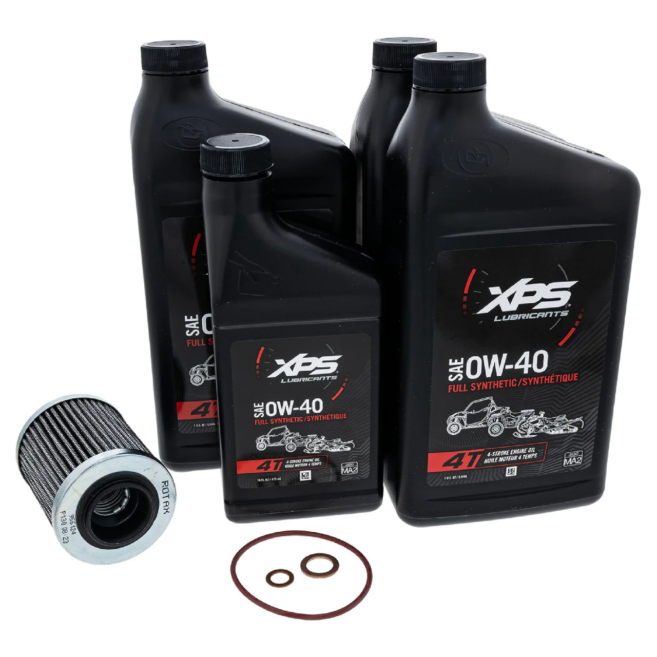 Ski-Doo OEM 4T 0W-40 Synthetic Oil Change Kit, Rotax 900, 779254, 9779254