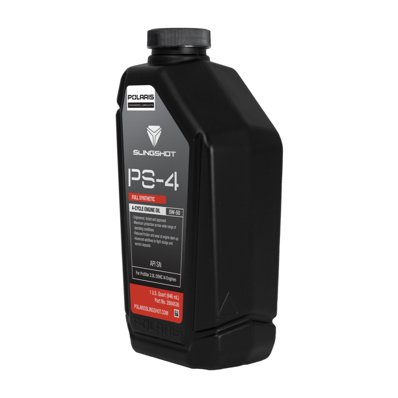 Polaris OEM Slingshot 5W-50 PS-4 Full-Synthetic Oil 1 Quart, 2884536
