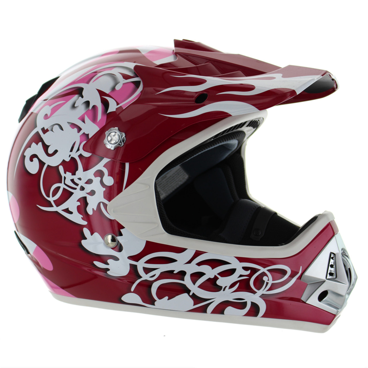 BRP New OEM Ski-Doo Ladies Pro Snowcross Red/White Helmet 2X-large, 4459271436