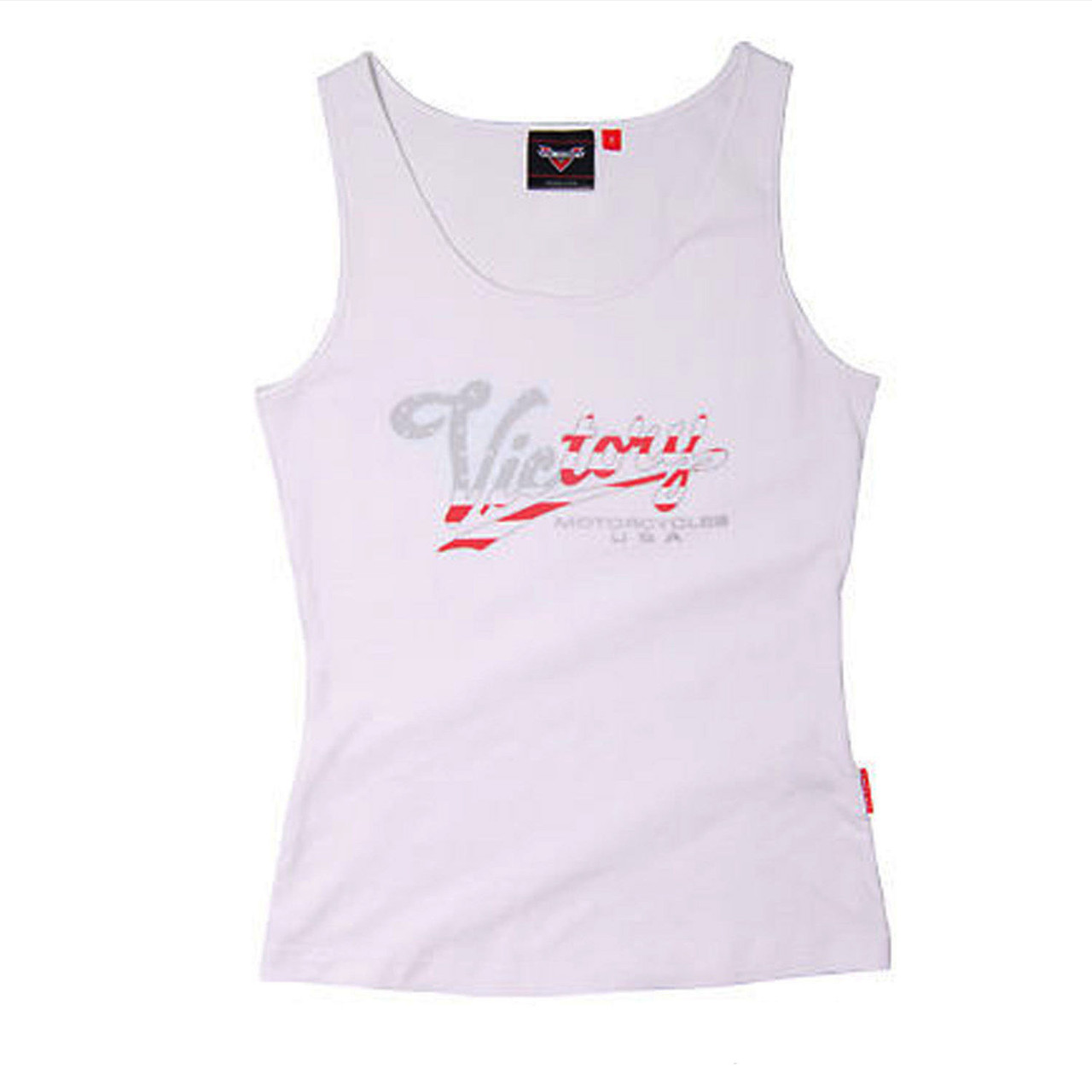 Victory Motorcycle New Women's White American Logo Tank, Large, 286325906