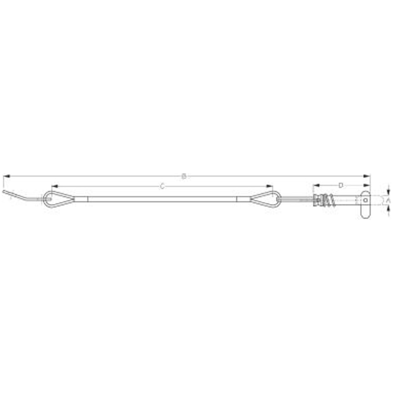 Sea-Dog, Straight Stainless Steel Toggle 1/4" Pin With Lanyard, 354-2999861