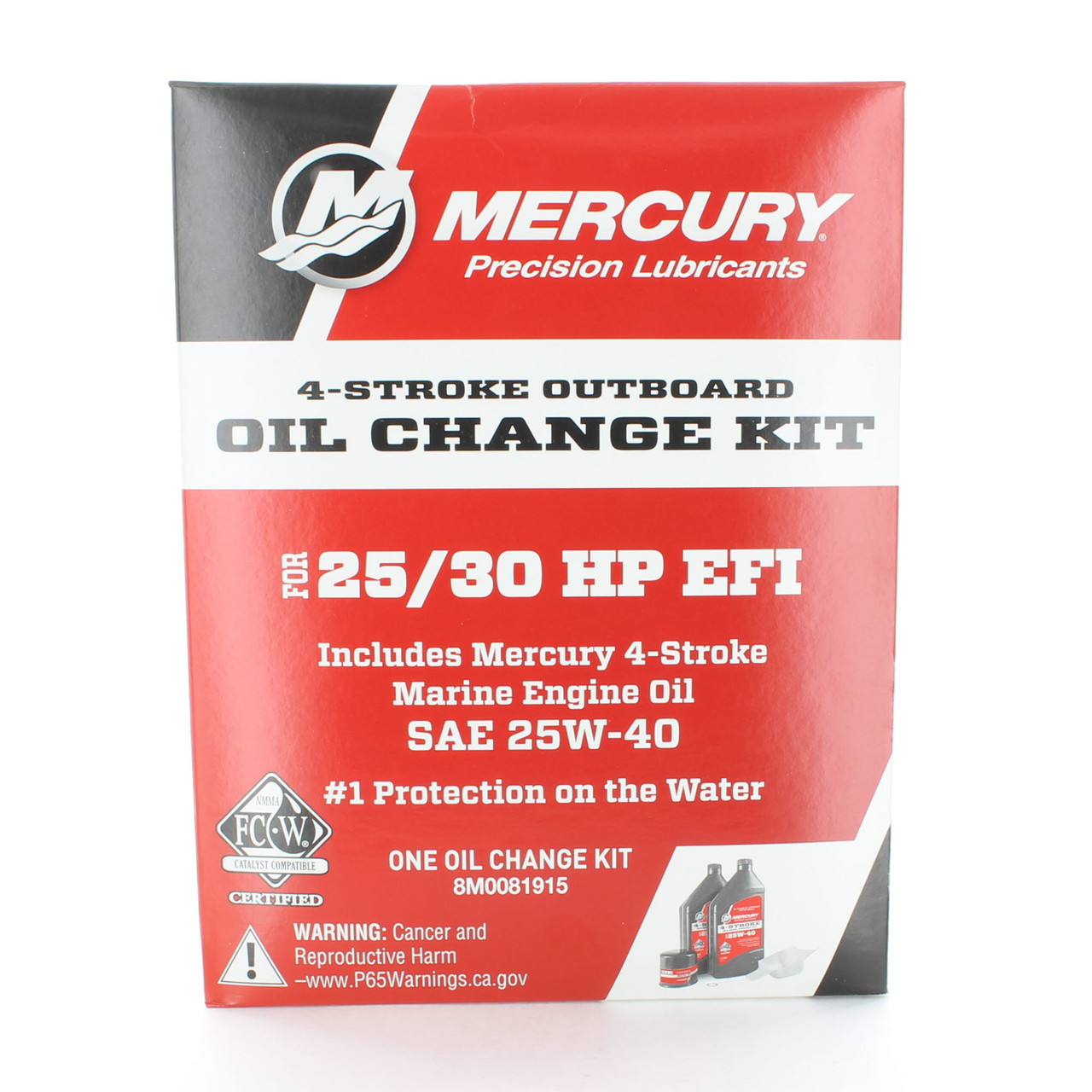 Mercury OEM Four Stroke EFI Oil & Filter Change Kit 25hp 30hp 8M0081915