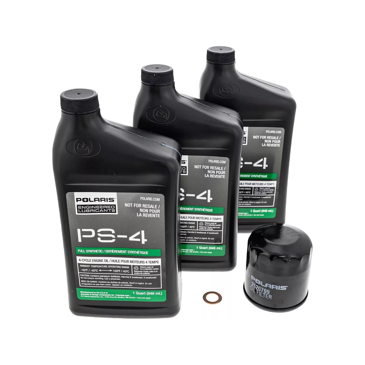 Polaris OEM PS-4 Full Synthetic Oil Change Kit, 2881696