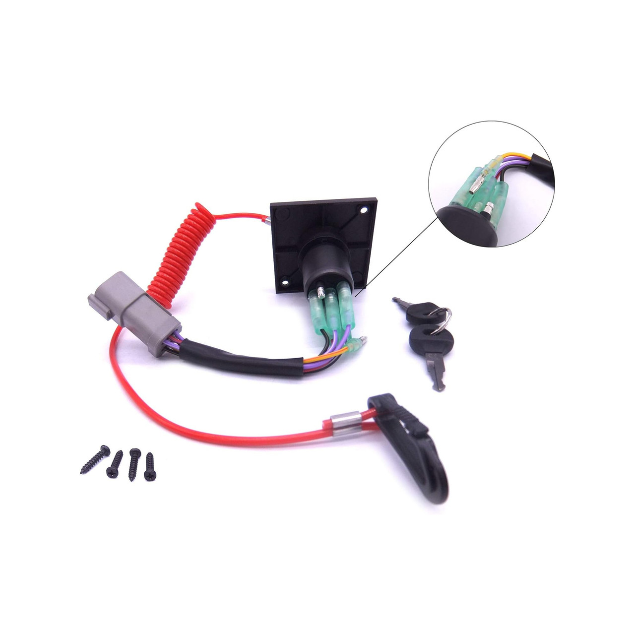 Johnson Evinrude OMC OEM Ignition/Safety Cut-Off Key Switch, 0176408