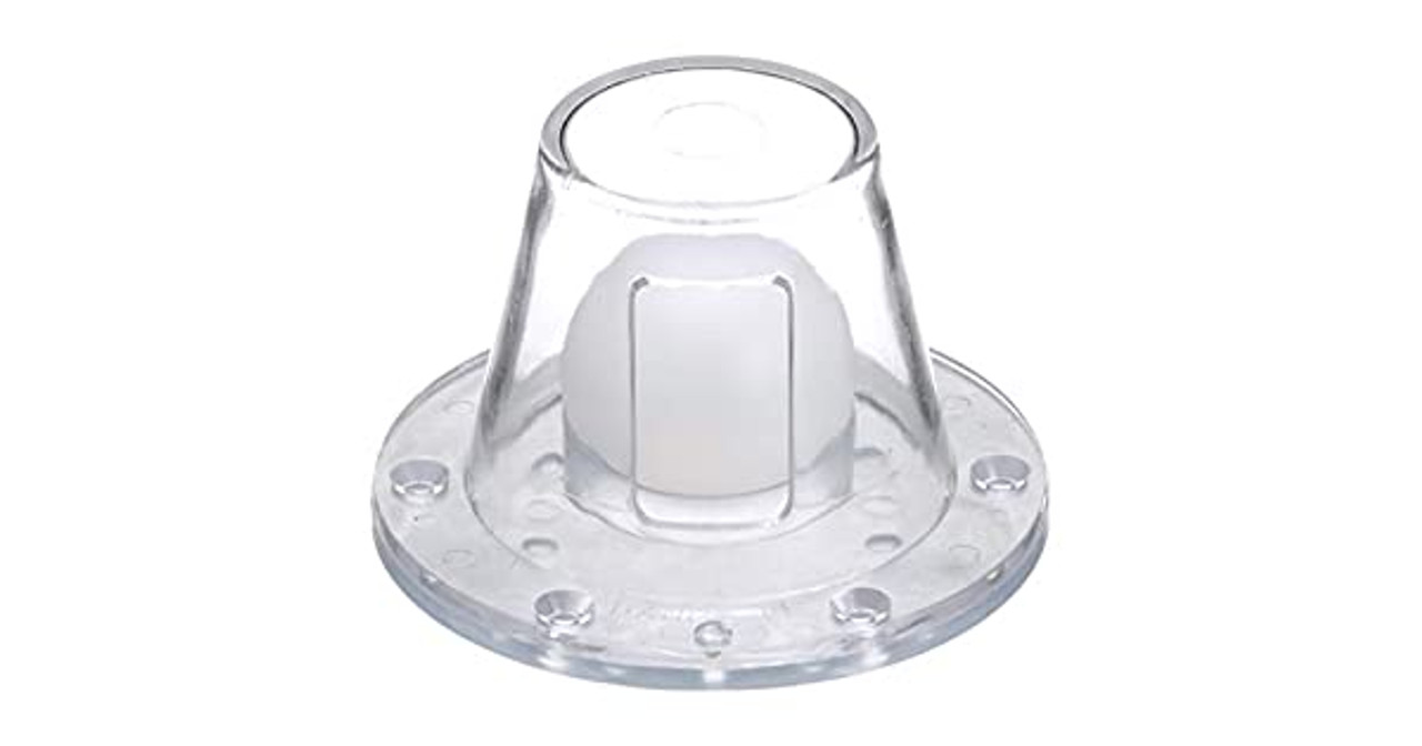 Clear Plastic Large Self Bailing Deck Ball Scupper Valve for 1-1/2" to 3" Holes